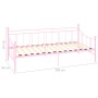 Estructura de cama de metal rosa 90x200 cm de vidaXL, Camas y somieres - Ref: Foro24-284671, Precio: 93,63 €, Descuento: %