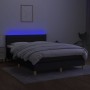 Cama box spring colchón y luces LED tela negro 140x200 cm de vidaXL, Camas y somieres - Ref: Foro24-3133799, Precio: 470,22 €...