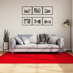Alfombra de pelo corto suave lavable HUARTE rojo 140x200 cm en Alfombras | Comprar online en Foru.es