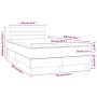 Cama box spring con colchón y LED tela azul 120x200 cm de vidaXL, Camas y somieres - Ref: Foro24-3133787, Precio: 406,28 €, D...