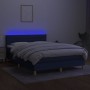 Cama box spring con colchón y LED tela azul 140x200 cm de vidaXL, Camas y somieres - Ref: Foro24-3133803, Precio: 461,11 €, D...
