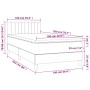 Cama box spring con colchón LED tela negro 100x200 cm de vidaXL, Camas y somieres - Ref: Foro24-3133855, Precio: 309,13 €, De...