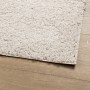 Alfombra peluda de pelo largo moderna PAMPLONA crema 60x110 cm en Alfombras | Comprar online en Foru.es