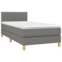 Cama box spring con colchón y LED tela gris oscuro 100x200 cm de vidaXL, Camas y somieres - Ref: Foro24-3133854, Precio: 320,...