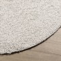 Alfombra peluda de pelo largo moderna PAMPLONA crema Ø 80 cm en Alfombras | Comprar online en Foru.es