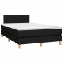 Cama box spring con colchón LED tela negro 120x200 cm de vidaXL, Camas y somieres - Ref: Foro24-3133863, Precio: 380,07 €, De...