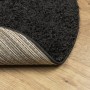 Alfombra peluda de pelo largo moderna PAMPLONA negra Ø 280 cm en Alfombras | Comprar online en Foru.es