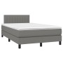 Cama box spring con colchón y LED tela gris oscuro 120x200 cm de vidaXL, Camas y somieres - Ref: Foro24-3133302, Precio: 422,...