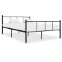 Estructura de cama de metal negro 140x200 cm de vidaXL, Camas y somieres - Ref: Foro24-284639, Precio: 138,63 €, Descuento: %