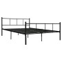 Estructura de cama de metal negro 140x200 cm de vidaXL, Camas y somieres - Ref: Foro24-284639, Precio: 138,63 €, Descuento: %