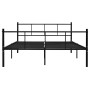 Estructura de cama de metal negro 140x200 cm de vidaXL, Camas y somieres - Ref: Foro24-284639, Precio: 138,63 €, Descuento: %