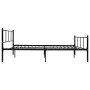 Estructura de cama de metal negro 140x200 cm de vidaXL, Camas y somieres - Ref: Foro24-284639, Precio: 138,63 €, Descuento: %