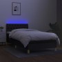 Cama box spring con colchón LED tela negro 90x200 cm de vidaXL, Camas y somieres - Ref: Foro24-3133927, Precio: 298,30 €, Des...