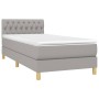 Cama box spring con colchón tela y LED gris claro 100x200 cm de vidaXL, Camas y somieres - Ref: Foro24-3133933, Precio: 316,0...