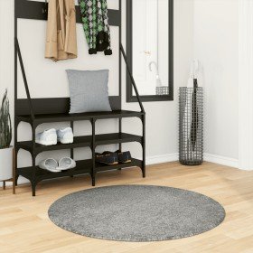 Alfombra peluda de pelo largo moderna PAMPLONA verde Ø 100 cm en Alfombras | Comprar online en Foru.es