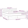 Cama box spring con colchón y LED tela gris oscuro 160x200 cm de vidaXL, Camas y somieres - Ref: Foro24-3133966, Precio: 519,...