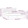 Cama box spring con colchón tela y LED gris claro 180x200 cm de vidaXL, Camas y somieres - Ref: Foro24-3133973, Precio: 538,6...