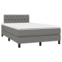 Cama box spring con colchón y LED tela gris oscuro 120x200 cm de vidaXL, Camas y somieres - Ref: Foro24-3133382, Precio: 415,...