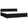 Cama box spring con colchón LED tela negro 200x200 cm de vidaXL, Camas y somieres - Ref: Foro24-3133983, Precio: 604,73 €, De...