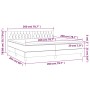 Cama box spring con colchón y LED tela crema 200x200 cm de vidaXL, Camas y somieres - Ref: Foro24-3133986, Precio: 559,29 €, ...