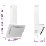 Campana extractora acero inoxidable vidrio templado blanco 60cm de vidaXL, Extractores - Ref: Foro24-51663, Precio: 166,19 €,...