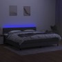 Cama box spring colchón y luces LED tela gris claro 200x200 cm de vidaXL, Camas y somieres - Ref: Foro24-3133422, Precio: 580...