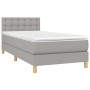 Cama box spring colchón y luces LED tela gris claro 90x200 cm de vidaXL, Camas y somieres - Ref: Foro24-3134005, Precio: 310,...