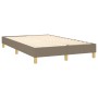 Cama box spring con colchón y LED tela gris taupe 120x200 cm de vidaXL, Camas y somieres - Ref: Foro24-3134025, Precio: 372,9...