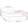 Cama box spring con colchón y LED tela gris taupe 120x200 cm de vidaXL, Camas y somieres - Ref: Foro24-3134025, Precio: 372,9...