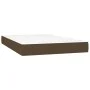 Cama box spring con colchón y LED tela marrón oscuro 120x200 cm de vidaXL, Camas y somieres - Ref: Foro24-3134024, Precio: 36...