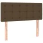 Box spring bed with mattress and LED dark brown fabric 120x200 cm by vidaXL, Beds and slatted bases - Ref: Foro24-3134024, Pr...