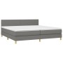Cama box spring con colchón y LED tela gris oscuro 200x200 cm de vidaXL, Camas y somieres - Ref: Foro24-3133582, Precio: 572,...