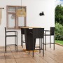 Conjunto de bar para jardín 5 piezas negro en Conjuntos de jardín | Comprar online en Foru.es