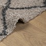 Alfombra pelo largo moderna PAMPLONA beige antracita 80x150 cm en Alfombras | Comprar online en Foru.es