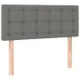 Boxspringbettmatratze und LED-Leuchten dunkelgrauer Stoff 90x200 cm von vidaXL, Betten und Lattenroste - Ref: Foro24-3133446,...