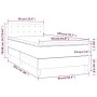 Boxspringbettmatratze und LED-Leuchten dunkelgrauer Stoff 90x200 cm von vidaXL, Betten und Lattenroste - Ref: Foro24-3133446,...