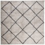 Alfombra pelo largo moderna PAMPLONA beige antracita 120x120 cm en Alfombras | Comprar online en Foru.es