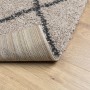 Alfombra pelo largo moderna PAMPLONA beige antracita 120x120 cm en Alfombras | Comprar online en Foru.es