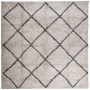 Alfombra pelo largo moderna PAMPLONA beige antracita 160x160 cm en Alfombras | Comprar online en Foru.es