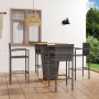 Conjunto de bar para jardín 5 piezas gris en Conjuntos de jardín | Comprar online en Foru.es