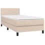 Box spring bed LED mattress cappuccino synthetic leather 90x200 cm by vidaXL, Beds and slatted bases - Ref: Foro24-3134086, P...