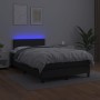 Cama box spring colchón y LED cuero sintético negro 120x200 cm de vidaXL, Camas y somieres - Ref: Foro24-3134093, Precio: 384...