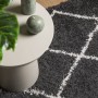 Alfombra de pelo largo moderna PAMPLONA negro y crema 80x150 cm en Alfombras | Comprar online en Foru.es