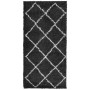 Alfombra de pelo largo moderna PAMPLONA negro y crema 100x200cm en Alfombras | Comprar online en Foru.es
