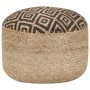 Puf hecho a mano negro 45x30 cm yute de vidaXL, Otomanas - Ref: Foro24-248086, Precio: 81,11 €, Descuento: %