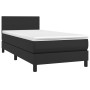 Cama box spring colchón y LED cuero sintético negro 100x200 cm de vidaXL, Camas y somieres - Ref: Foro24-3134087, Precio: 309...