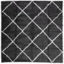 Alfombra de pelo largo moderna PAMPLONA negro y crema 120x120cm en Alfombras | Comprar online en Foru.es