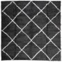 Alfombra de pelo largo moderna PAMPLONA negro y crema 160x160cm en Alfombras | Comprar online en Foru.es