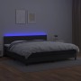 Cama box spring colchón y LED cuero sintético negro 200x200 cm de vidaXL, Camas y somieres - Ref: Foro24-3134123, Precio: 557...
