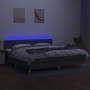 Cama box spring con colchón y LED tela gris oscuro 200x200 cm de vidaXL, Camas y somieres - Ref: Foro24-3133662, Precio: 554,...